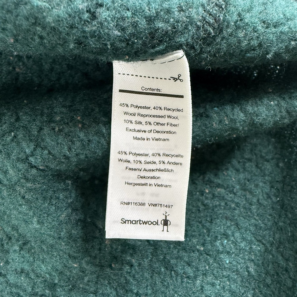 Smartwool Hudson Trail Pullover Fleece Cowl Neck Sweater Green Women's XL NWOT - Picture 7 of 12